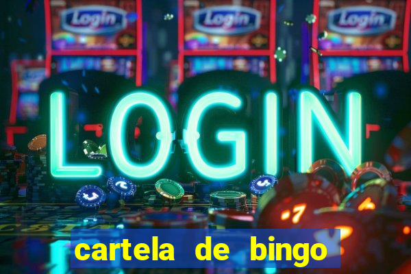 cartela de bingo cha de bebe