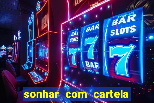 sonhar com cartela de bingo