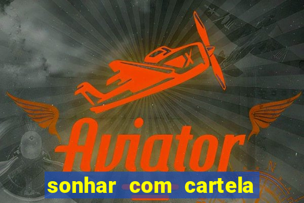 sonhar com cartela de bingo