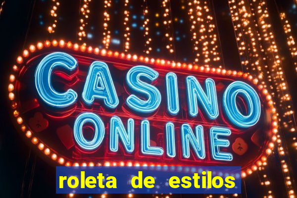 roleta de estilos de roupas