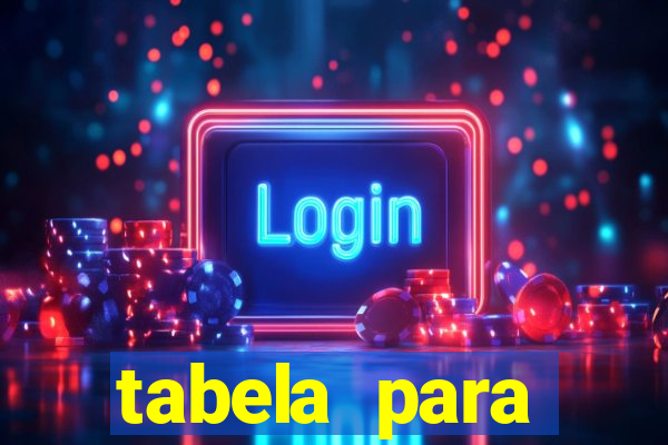 tabela para misturar cores