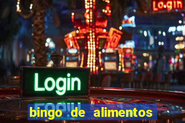 bingo de alimentos saludables para imprimir